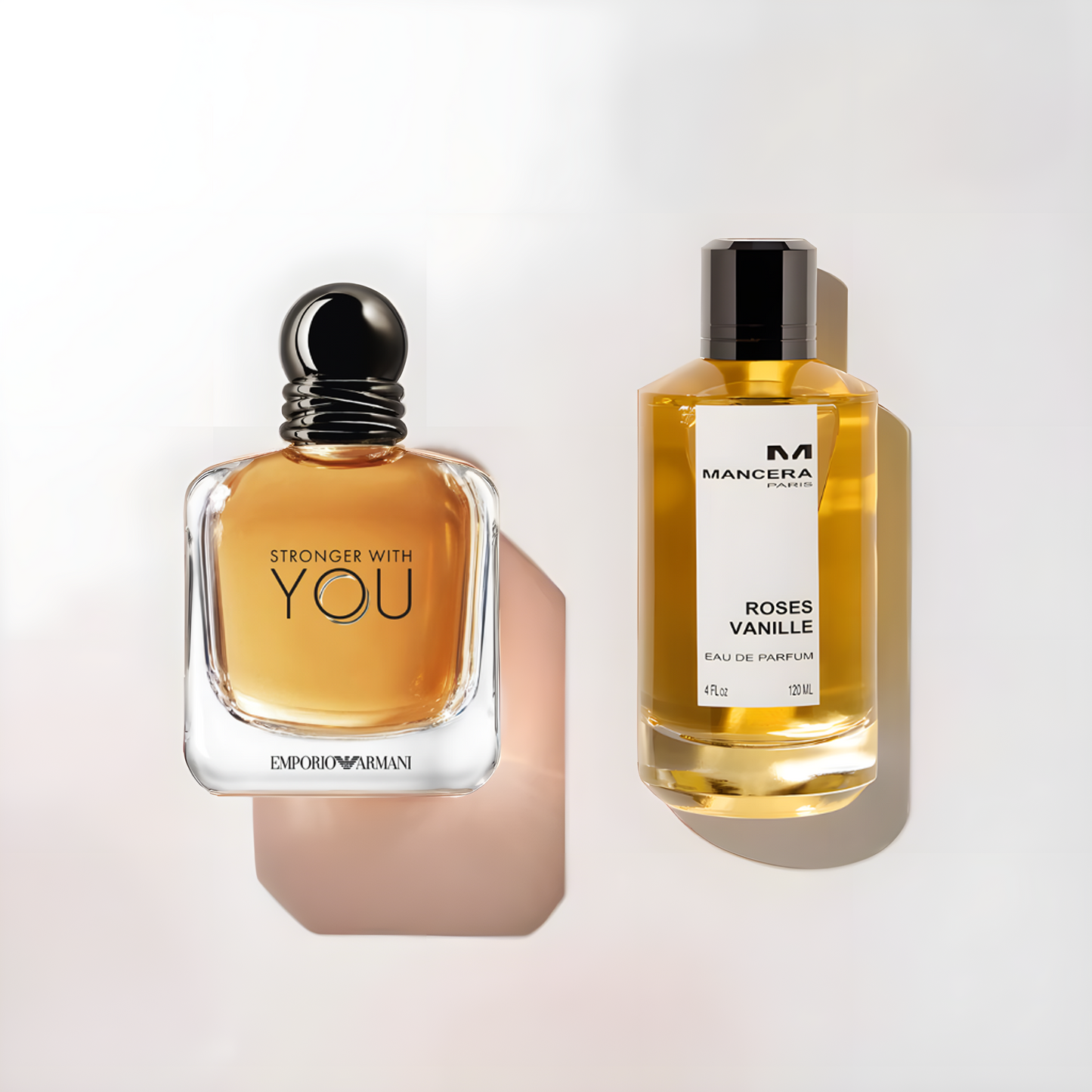 Elegant Fragrance Duo: Emporio Armani Stronger With You & Mancera Roses Vanille